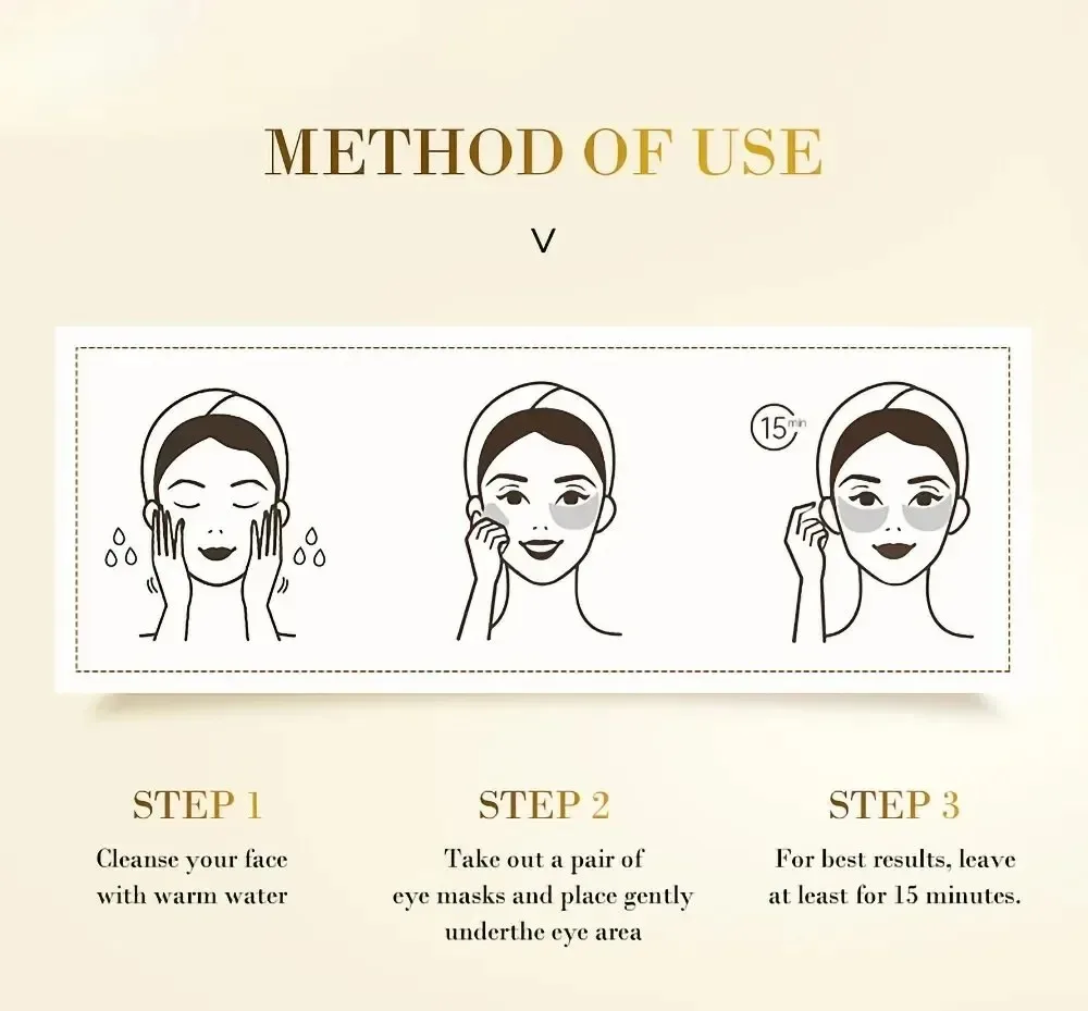 60pcs Golden Moisturizing Eye Mask - Image 4