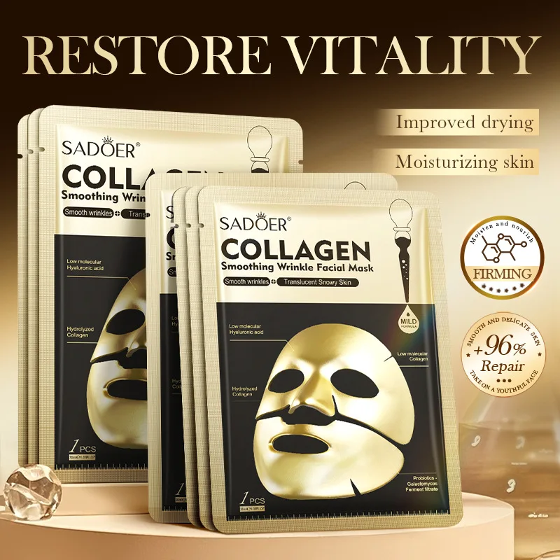 SADOER Golden Collagen Facial Masks - Image 2