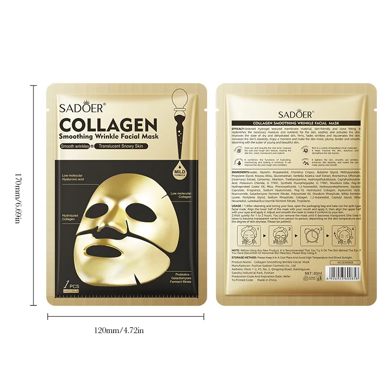 SADOER Golden Collagen Facial Masks - Image 6